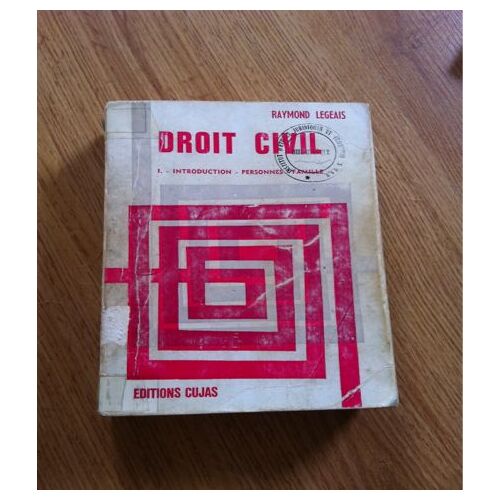 Droit Civil, T. I : Introduction Générale, Personnes, Famille
