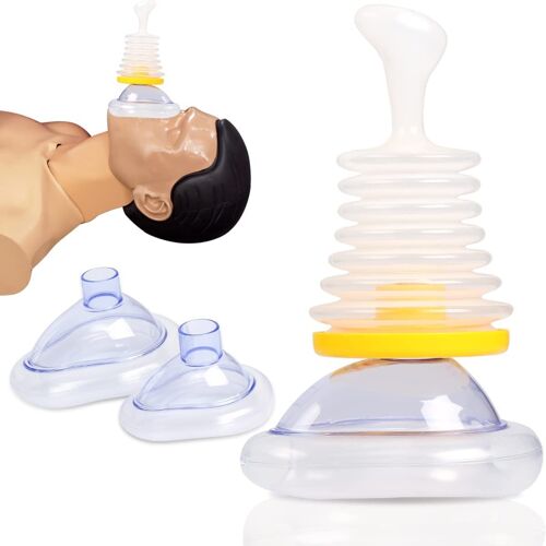 Dispositif D'urgence Anti D'étouffement Pour Adultes Et Enfants, Professionnel De Choking Rescue Device,Masque Anti Etouffement(Jaune) 