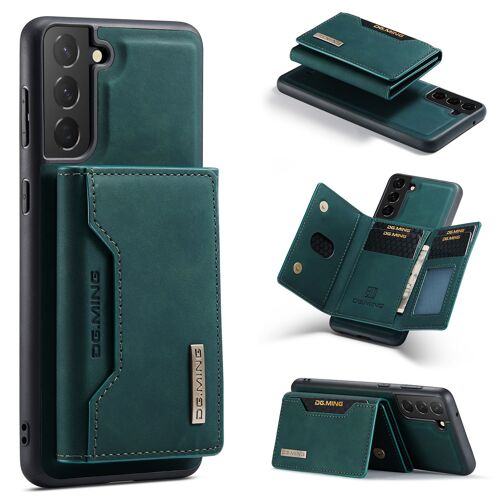 Coque Amovible Étuis Antichoc Rabat Housses Avec Fente Carte, Pu Cuir Pour Samsung Galaxy S21 Fe_Vert