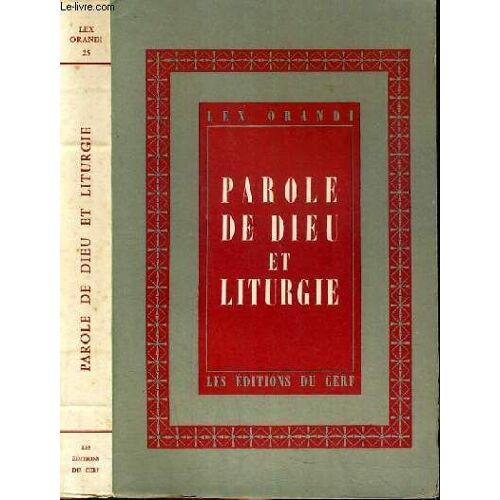 Parole De Dieu Et Liturgie / Le Congres De Strasbourg