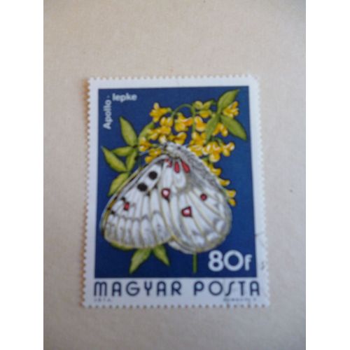 Timbre "Magyar Posta 1984 : Papillon :Apollo Lepke."