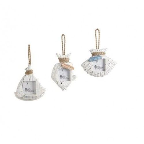 Porte photo à suspendre en bois marin