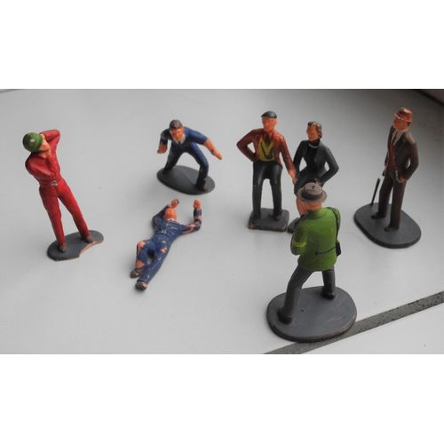 Figurines Scalextric Groupe De 7 - (1 Reporter, 1 Pilote, 3 Spectateurs, 2 Mécaniciens)