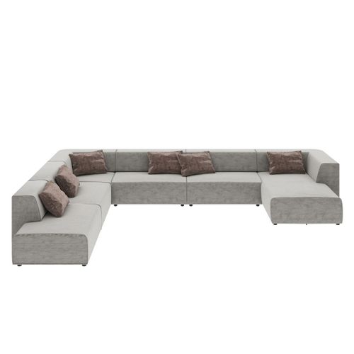Canapé 2 Angles Infinity Gris Xxl 6 Assises Kare Design