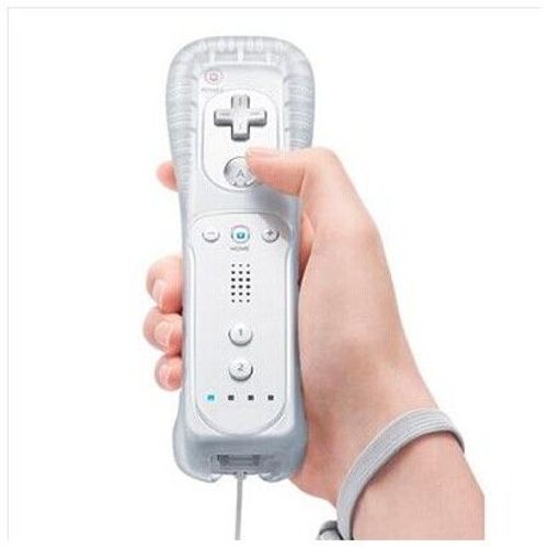Manettes Wiimote Remote  Avec  Housse Protection Silicone Pour Wii Blanc