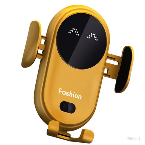 Ffityle Support De Chargeur De Voiture Fil 10w Induction Pour Téléphones Mobiles 4.0-6.5 Pouces Jaune
