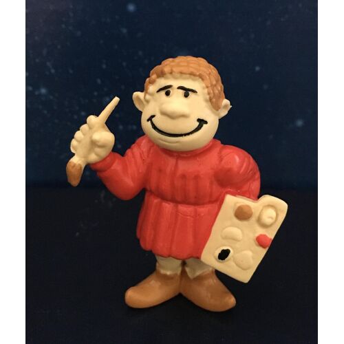 Figurine Le Gros Artiste Peintre - Série Il Était Une Fois L'homme (Delpi 1983)
