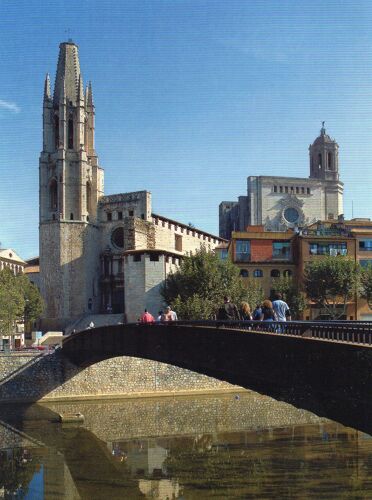 Carte Postale - Girona - Espagne - Vue Pont Et Eglises