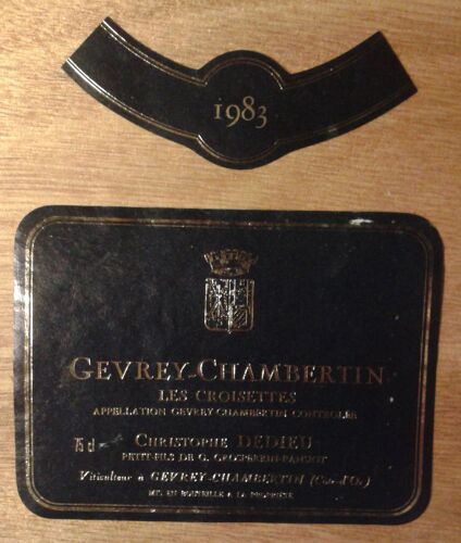 Étiquette Gevrey-Chambertin Les Croisettes 1983