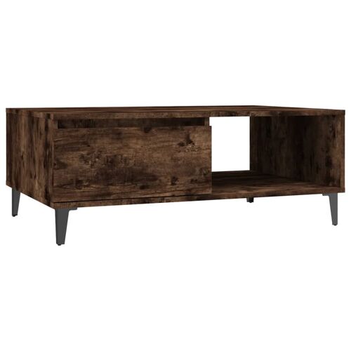 Vidaxl Table Basse Chêne Fumé 90x60x35 Cm Aggloméré