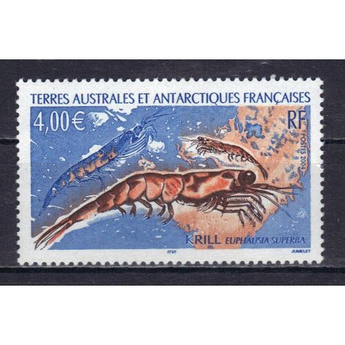 Terres Australes Et Antarctiques Francaises 2004 (Taaf) : Faune Antarctique : Krill (Euphausia Superba) - Timbre 4 F. Multicolore Neuf ** Cote 10 ¿