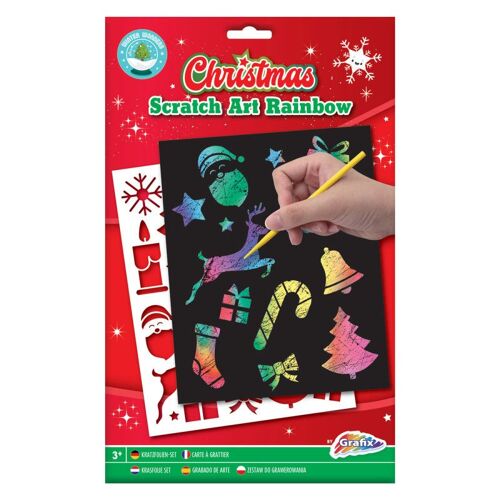 Grafix - Scratch Art Rainbow Christmas A5 800045