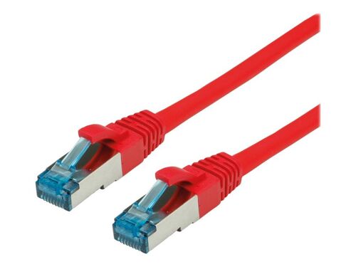 VALUE - Cordon de raccordement - RJ-45 (M) pour RJ-45 (M) - 7 m - SFTP, PiMF - CAT 6a - sans halogène, moulé, sans crochet, bloqué - rouge