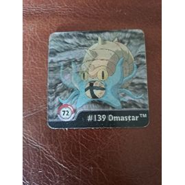 Carte Hologramme Pokémon N°72 Omanyte/138 & Omastar/139 - Artbox 1999 Collection Pokémon "Gotta Catch Email!" Authentique - Hologramme Rare !