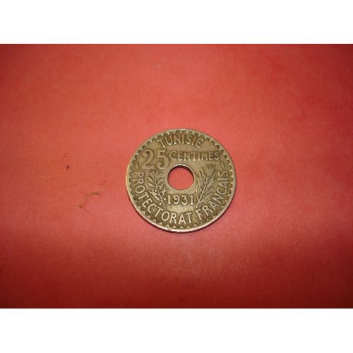 Pièce 25 Centimes 1931 Tunisie
