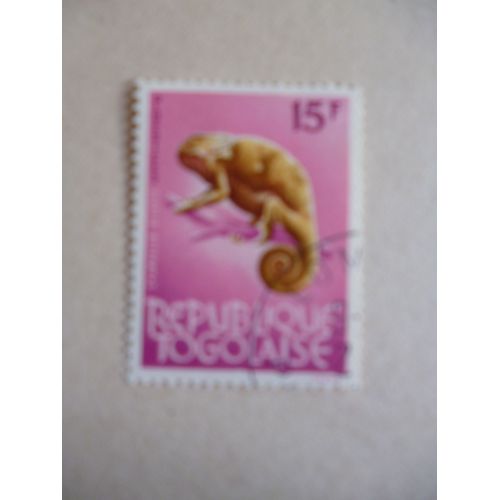 Timbre "Togo :Caméléon".