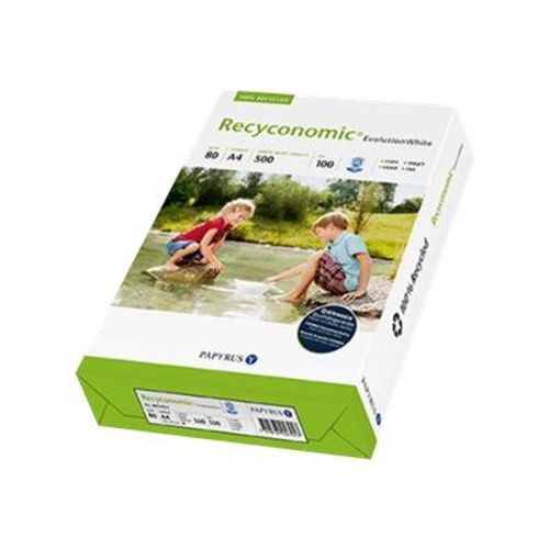 Papyrus Recyconomic Evolution - Papier Ordinaire - Blanc - A4 (210 X 297 Mm) - 80 G/M² - 500 Feuille(S)