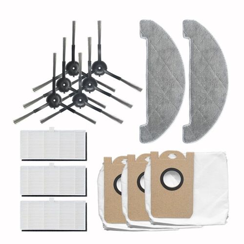 Kit de pièces détachées pour aspirateur Robot Proscenic M70 M7, avec filtre Hepa et brosse latérale, 14 pièces