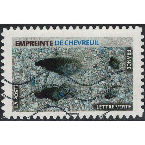 France 2021 Oblitéré Used Empreintes D'animaux Empreinte De Chevreuil