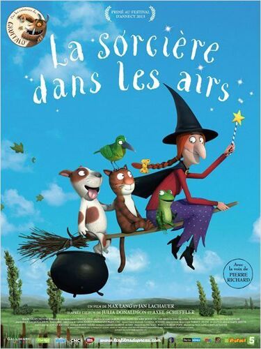 La Sorcière Dans Les Airs /Room On The Broom- Véritable Affiche De Cinéma Pliée - Format 120x160 Cm - De Max Lang, Jan Lachauer Avec Les Voix De Simon Pegg, Gillian Anderson, Rob Brydon - 2013