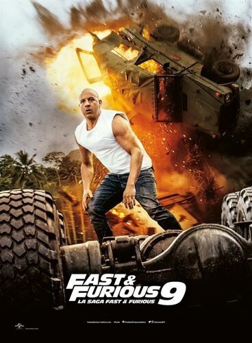 Fast And Furious 9 - Affiche Originale De Cinéma - Format 40x60 Cm - Un Film De Justin Lin Avec Vin Diesel, Michelle Rodriguez, Jordana Brewster, Tyrese Gibson & Ludacris - Année 2021