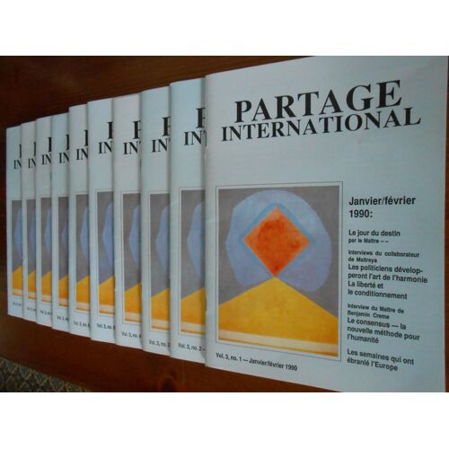 Partage International Lot De 10 Revues Janvier À Décembre 1990