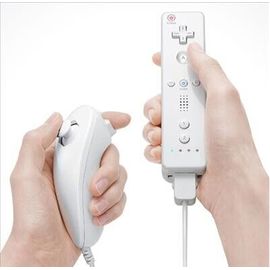 Manette Contrôleur Wiimote Nunchuk Housse Pour Wii blanc