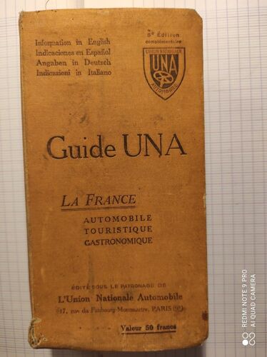 Guide Una-La France-5eme Edition 1931