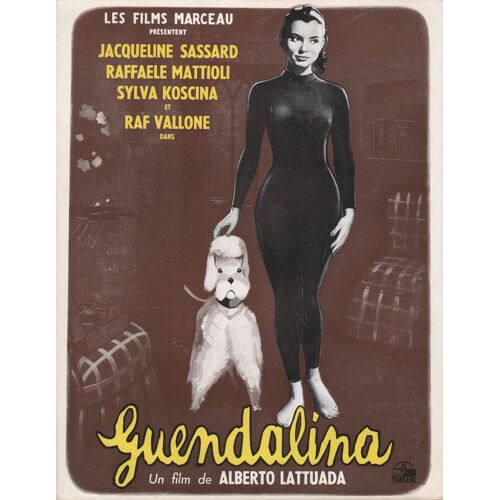 Guendalina, Synopsis Dépliant, Alberto Lattuada, Avec Jacqueline Sassard, Raf Vallone, Carla Gravina