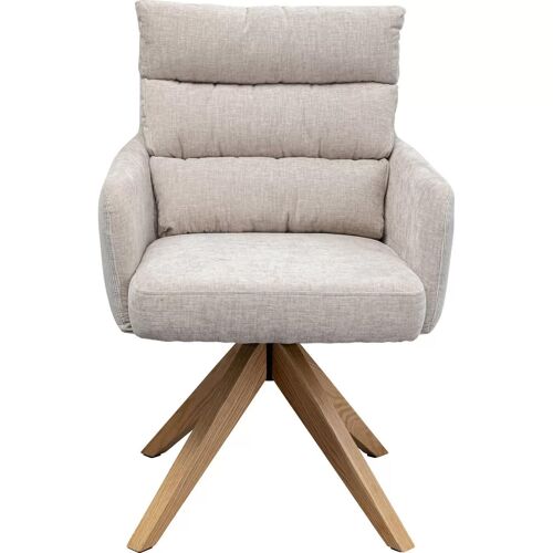 Chaise Avec Accoudoirs Pivotante Bosse Crème Kare Design