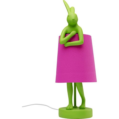Lampe Animal Lapin Verte Et Rose 50cm Kare Design