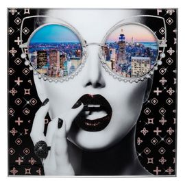Affiche encadrée NY View Kare Design Tableau - 80x80cm