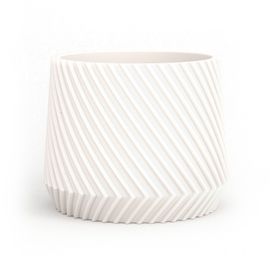 Pot De Fleurs - Blumfeldt Heusden - Fait À La Main - En Polystone - 26,3 X 26 Cm (Øxh) - Blanc