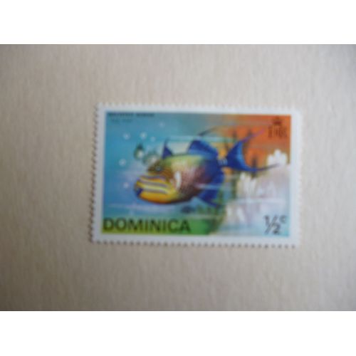 Timbre "Dominica :Balistes Bursa :"Old Wife".