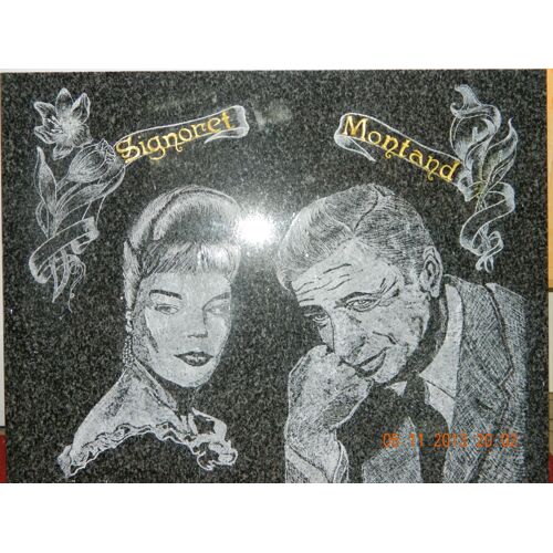 Gravure Main Simone Signoret Yves Montand