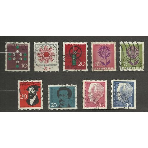 Timbres Oblitérés Allemagne Fédérale 1964/65