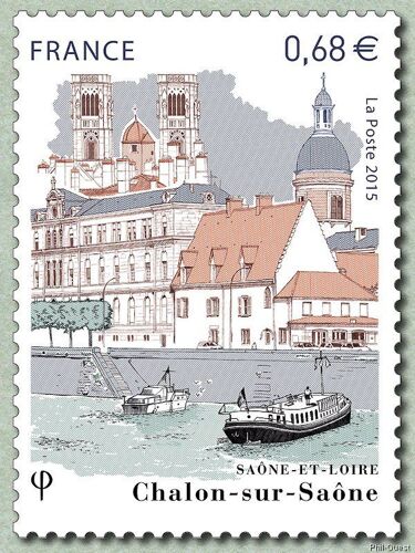 France 2015, Très Beau Timbre Neuf** Luxe Yvert 4947, Vue De Chalon-Sur-Saône - Saône-Et-Loire.