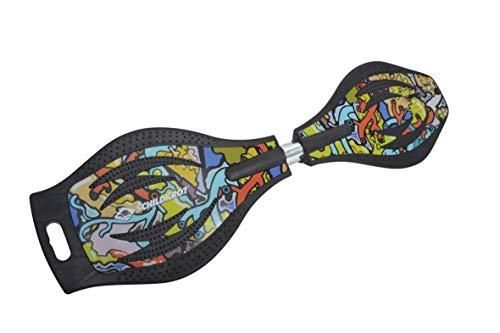 Schildkröt Skateboard Waveboard Good Vibes, Design: Graffiti, Skateboard Torsion Très Léger, Grand Plateau Antidérapant, 510801 Jeunesse Unisexe, Taille