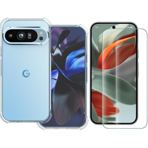 Coque Silicone Transparente Angles Renforces + Verre Trempe Pour Google Pixel 9 / Pixel 9 Pro Little Boutik©