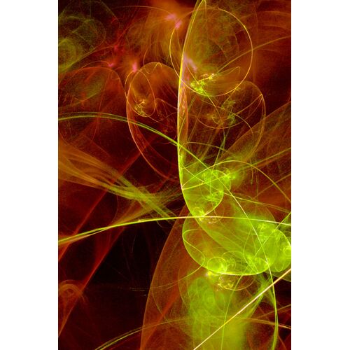 Tableau Image Fractale Curves And Coils 2 - Alu-Dibond 60 X 40 Encadre