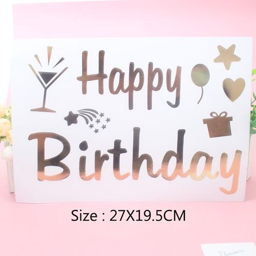 27.5X19.5CM HB - Autocollant de ballons transparents à faire soi-même, décorations de fête d'anniversaire et de mariage, lettre licorne espagnole, DIY bricolage