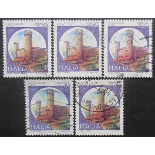 Italie N°1453 X 5 Oblitéré
