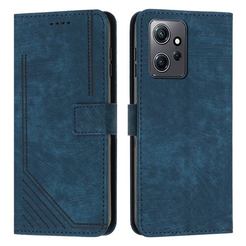 Coque Pour Xiaomi Redmi Note 12 4g,Etui En Cuir Pu Portefeuille Case Pour Xiaomi Redmi Note 12 4g,Antichoc Rabat Housse De Protection Pour Xiaomi Redmi Note 12 4g,Bleu