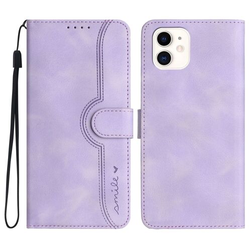 Coque Pour Iphone 12 Mini,Etui En Cuir Pu Portefeuille Coque Avec Fente Carte Und Flip Béquille,Antichoc Housse De Protection Pour Iphone 12 Mini,Violet