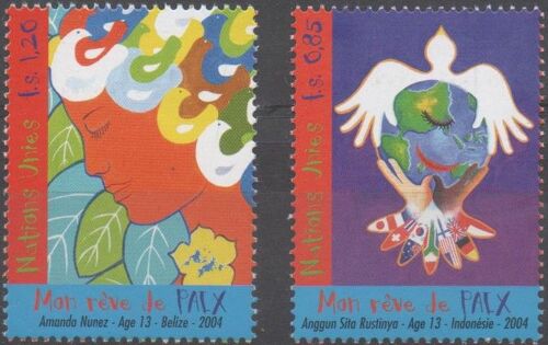 Nations Unies Timbres Rêve De Paix 2004