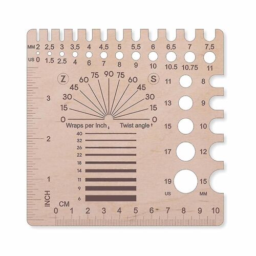 Knitting Needle Gauge Knitting Gauge Ruler Crochet Hooks Ruler Yarn & Ruler (Universal Gauge/Ruler C
