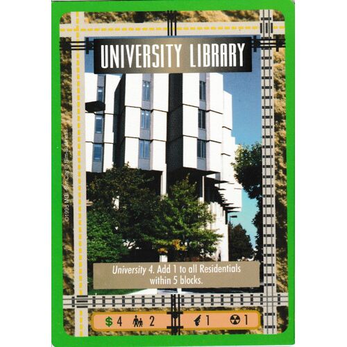 Carte - Sim City - The Card Game - Unerversity Library - Vo
