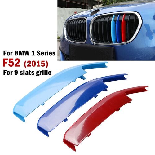 Autocollant De Calandre Avant À 9 Lamelles, Clip De Couverture De Calandre Adapté À La Bmw Série 1 F52 2017 ¿ 2019, Pièces Décoratives De Performance