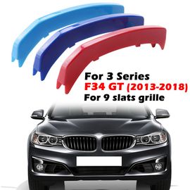 Autocollant De Calandre Pour Bmw Série 3 F34 Gt 2013 ¿ 2018 M-Sport, 9 Lamelles, Clip De Couverture, Pièces Décoratives