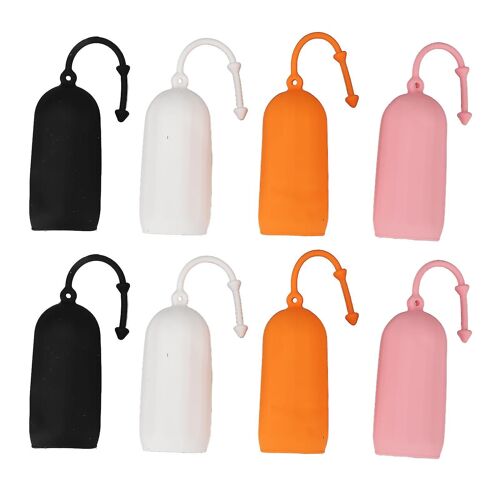 8pcs Leak Proof Silicone Bottle Covers for Toiletries and Gadgets - Elastic Travel Sleeves